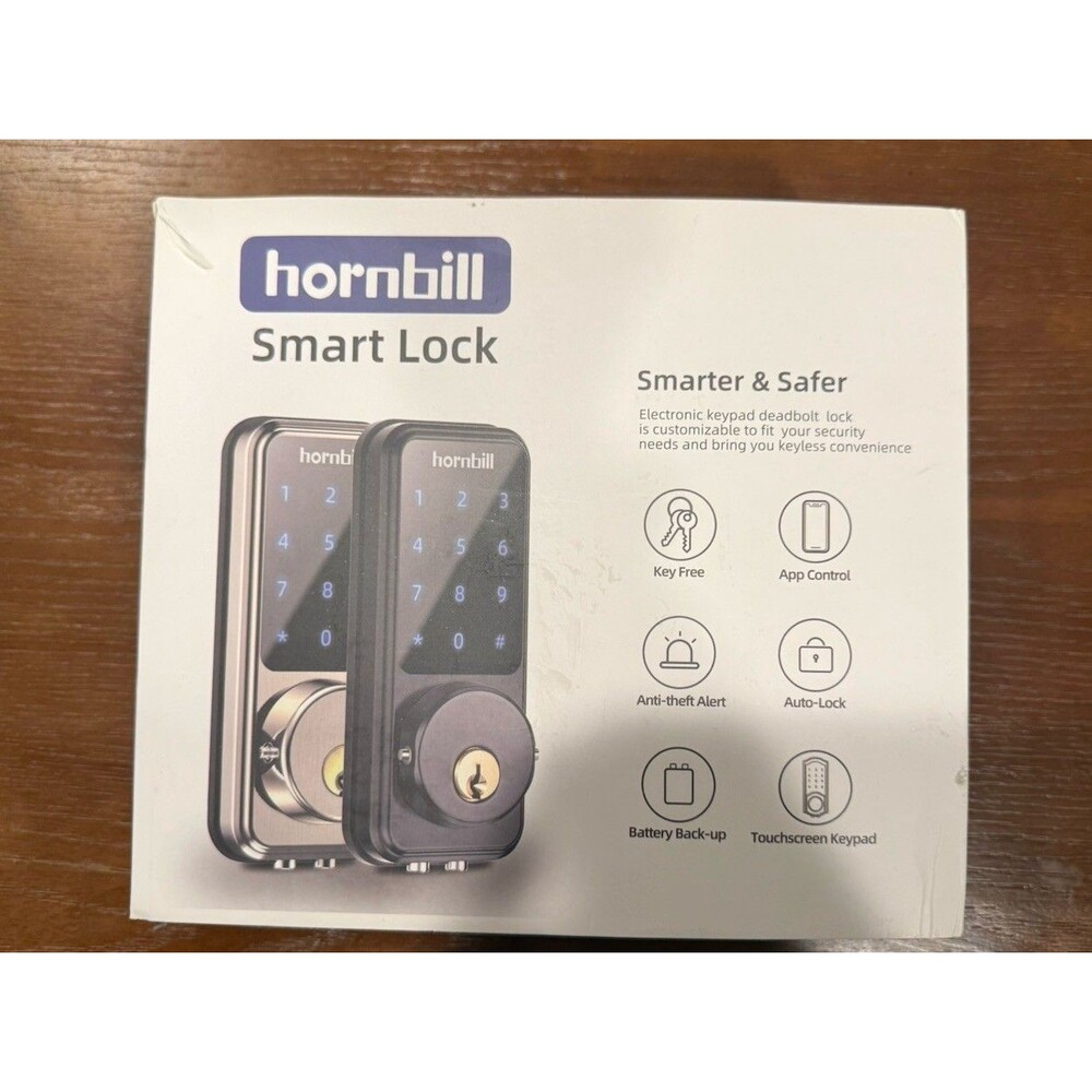 Hornbill Smart Lock Deadbolt Touchscreen Keypad App Control Custom Security NEW
